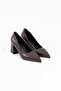 Bitter brown leather women's heeled shoes tr08ms16c - 2