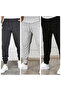 3-Piece Men's Ribbed Leg Relaxed Fit Sweatpants (Regenerated Fabric)