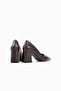 Bitter brown leather women's heeled shoes tr08ms16c - 4