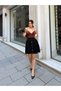 Women's High Waist Button Detailed Pleated Knitwear Skirt Coffee - 4