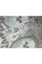Fleur Ecru-Beige Embroidered Farbela Curtain on Linen (Measurements Width X Length) - 3