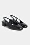 Harmony Black Rustic Pattern Short Heeled Women's Ballet Flats Shoes - 4