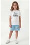 Summer Print Detailed Capri 2-Piece Girls' Top and Bottom Set - 2