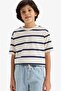 100% Cotton Striped T-Shirt for Boys D7864A826Sm