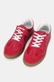 Women's Red Suede Genuine Natural De Leather Size 6-41 Lace-Up Sne Sneakers Shoes - 2