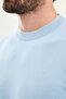 Plain Slim Fit Crew Neck Men's Knitwear T-Shirt Blue - 11583.26Y - 2