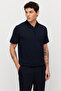 Men's Invisible Zipper Pack Collared Knitwear T-Shirt - 2