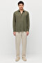 Men's Linen Look with Elastic Waistband Jogger Pants - 4