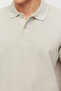 Men's Contrast Stitching Polo Neck T-Shirt - 6