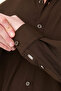 Striped Slim Fit Metal Button Long Sleeve Men's Shirt Brown - 27139.26Y - 6