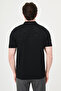 Delik Patterned Slim Fit Polo Collar Zippered Men's Knitwear T-Shirt Black - 11584.26Y - 4