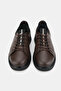Men's Brown Genuine Natural Leather Leather Stick Lace-Up Sneakers Sneakers Kabi - 6