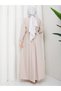 Medina Silk Hijab Dress with Scarf and Belt Rc6040 - 5