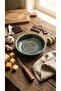 Artistic Glaze Green Handmade Multi-Purpose Grater Plate Vegetable & Fruit Grater Pit Plate Diet Plate - 3