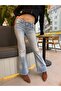 Slim Fit Flare Bootcut Jeans with Embroidery on the Back - 3