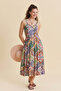 Slit Strappy Bohemian Dress - 2