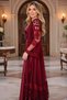 Luxury Lace Piece Bridal Robe Set - Special Design White Satin Nightgown - 3