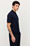 Men's Invisible Zipper Pack Collared Knitwear T-Shirt - 4