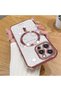 حافظة هاتف لاسلكية من السيليكون الناعم الشفاف متوافقة مع هاتف iPhone 15 Pro Max بنمط نجمة - 2