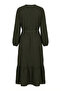Ruched Textured Belted Dress 2242-03 Khaki - 6