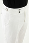 Straight Slim Fit Belt Buckled 100% Linen Men's Trousers Ecru - 38352.26Y - 2