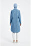 Striped Detail Denim Tunic 23932-02 Denim Blue - 3