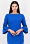 Women Plain Midi Dress, Blue - 3