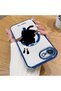 iPhone 16E Compatible Cat Pattern Transparent Soft Silicone Magsafe Wireless Phone Case - 2