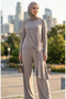Oysho Fabric Tunic Pants Double Set 5110-01 Beige