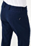 Düz Super Slim Fit Drawstring Elastic Waist Pocket g Invisible Zipper I Men's Trousers Navy Blue - 38365.26Y - 5