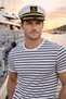 White Captain Hat Unisex Marine Sailor Hat Gold Embroidered Yacht Boat Party Costume Accessory - 6