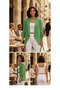 The Most Beautiful Shade of Green Will Add a Touch of Elegance and Fresh Vibe to Your Outfit Shawl Collar Fold-Over Sleeve Stylish Blaezer Jacket - 2