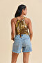 V-Neck Gipe Detailed Backless Tie-Detail Authentic Blouse - 4