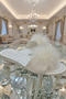Special Design Stone and Feather Heels Slipper - Elegant and Modern Evening Dress Shoes - 3