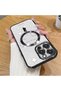 iPhone 14 Pro Compatible Transparent Soft Silicone Magsafe Wireless Phone Case Star Pattern - 2