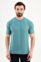 Patterned Slim Fit Embroidered Crew Neck Men's T-Shirt Çağla - 36870.26Y