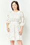Women Eyelet Mini Dress, White