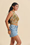 V-Neck Gipe Detailed Backless Tie-Detail Authentic Blouse - 5