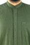 Shirt for Hajj and Umrah Embroidered Long Sleeve Khaki Hakim Collar 100% P Cotton Ensar - 4