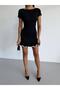 Bodycon Scuba Fabric Short Sleeve Skirt Ruffled Dress - 6