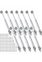 12 PCS Hydraulic Support Cabinet Hinge, 100 N Soft Close Gas Strut Lift Support Cabinet Hinges