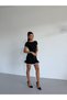 Bodycon Scuba Fabric Short Sleeve Skirt Ruffled Dress - 4