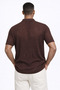 Men's Polo Neck Lace-Like Knit Knitwear T-Shirt Summer Knitwear Buttoned Modern Knitwear - 8