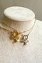 New Beginning & Transformation & Luck Sailor's Anchor Steel Manifest Necklace with Crescent Butterfly and Star Figures - 6