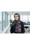 Floral Print Cotton Scarf– Summer Lightweight Soft Colorful Daily Hijab Scarf - 4