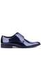Shoetle - genuine patent leather Leather navy blue classic men's shoes - 900-4804