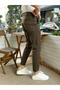 Parachute Fabric Italian Cut K Belt Detail Trousers Khaki - 3