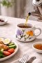كوب سيراميك بتصميم زهور ريفية سعة 200 مل