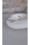 Zircon Stone Flower Figured Cuff Bracelet - 2