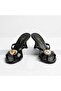 (İnna) Button Detailed Casual Women's t Slipper Black - 2